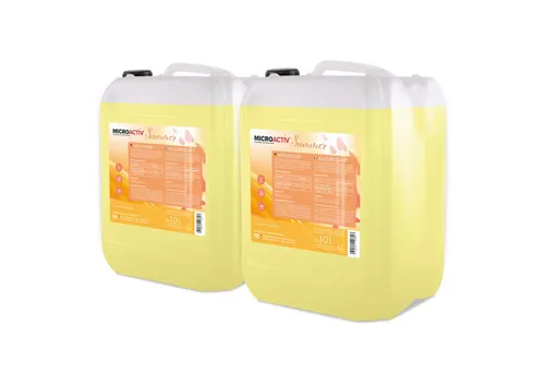 Höfer Chemie 2x 10 L Summer Weichspüler - Veganer Weichspüler für kuschelweiche Wäsche mit langanhaltendem Sommerduft. Ideal für umweltbewusste Haushalte und sorgt für weniger statische Aufladung.