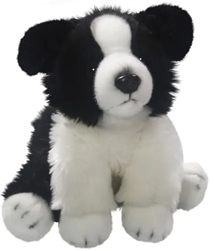 Carl Dick Border Collie Plüschtier, sitzend, 25cm - Hochwertiges sitzendes Border Collie Plüschtier mit weichem Fell und Kügelchen im Körper. Ideal für Kinder und Sammler, antiallergisch und nach höchsten Sicherheitsstandards gefertigt.