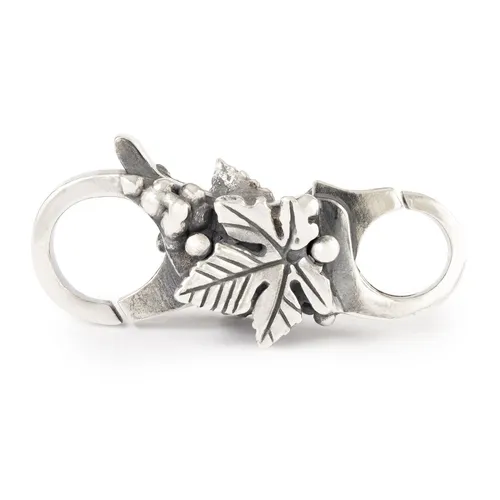 TROLLBEADS Herz des Herbstes Verschluss 925 Sterlingsilber - Eleganter Karabinerverschluss aus 925er Sterlingsilber, ideal für kreative Schmuckgestaltungen. Perfekt für Ihre individuellen Charms und Anhänger.