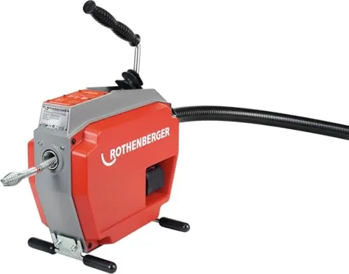 ROTHENBERGER R600 VarioClean Grundgerät - Rohrreinigungsmaschine - Sonstige Reinigungsgeräte, kabelloses Arbeiten dank CAS-Akku für maximale Flexibilität und Sicherheit, ideal für Verstopfungen bis 150 mm Durchmesser.
