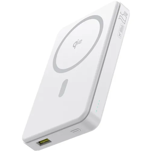 Baseus Airpow II 10000 mAh Qi2 Powerbank mit MagSafe - Kompakte Powerbank für kabelloses Laden mit 15W im MagSafe-Standard und 22,5W über USB-C. Ideal für unterwegs, lädt zwei Geräte gleichzeitig und bietet maximale Sicherheit.
