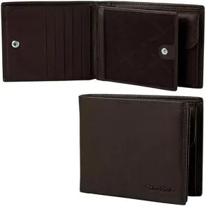Samsonite Portemonnaie Attack 2 SLG 013 - Dunkelbraun Echtleder mit RFID-Schutz - Echtleder Portemonnaie mit RFID-Schutz. 14 Fächer für Karten und Ausweise, 2 Geldscheinfächer und 1 Münzfach. Robust und kompakt (12,8 x 10 x 2 cm) – Ideal für den täglichen Einsatz.