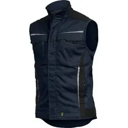 Weste-Flex-Line Marine/Schwarz, Größe S - Reflektierende Sicherheitsweste - Arbeits- & Schutzkleidung mit Reflektoren für hohe Sichtbarkeit, verstellbarem Saum und praktischen Taschen für optimalen Komfort und Funktionalität.