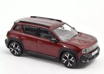 NOREV 1:43 Renault 4 E-Tech 2025 - Karmesinrot - Modellbau im Maßstab 1:43, detailgetreues Sammlermodell des modernen Renault 4 E-Tech 2025 in auffälligem Karmesinrot.