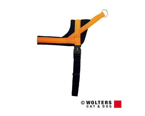 Wolters Hunde-Geschirr Geschirr Soft & Safe reflektierend orange/schwarz