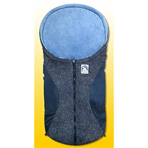 Heitmann Eisbärchen Fußsack Babyschale - Marine/Hellblau - Fußsack für Kinderwagen, kuschelig warm und wasserabweisend für optimalen Komfort bei jedem Wetter.