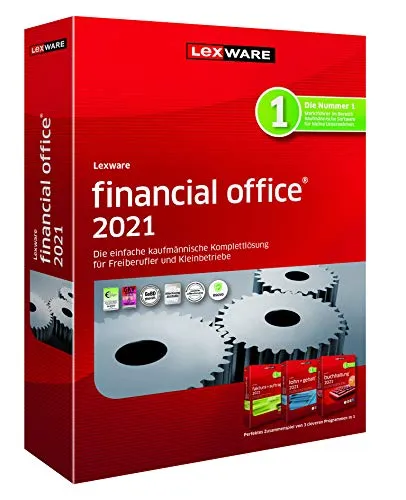 Lexware financial office 2021|basis-Version Minibox (Jahreslizenz)|Einfache kaufmännische Komplett-Lösung für Freiberufler|Kompatibel mit Windows 8.1 oder aktueller|Basis|1|1 Jahr|PC|Disc