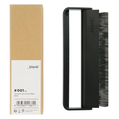 _blank #001bk | Antistatik Schallplattenbürste | Plattenbürste | Kohlefaser | Carbon | Vinyl Schallplatten Reinigung | antistatisch | schwarz