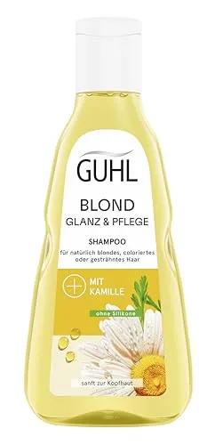 Guhl Blond Faszination Shampoo 250 ml - Für strahlendes blondes Haar - Shampoo für blondes und blondiertes Haar, intensiviert die Leuchtkraft und sorgt für mehr Feuchtigkeit und Geschmeidigkeit. Dermatologisch getestet und mit 92% natürlichen Inhaltsstoffen.