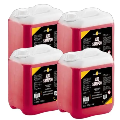 Liquid Outlet Autoshampoo 4x 5L – Hochkonzentriertes Auto Shampoo mit Kirschduft & Nanotechnologie – Lackschonendes Autowaschmittel & Schaumreiniger – Made in Germany
