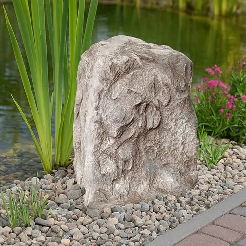 Abdeckfelsen Gartenfelsen Sandstein Optik - Kunstfelsen für Pumpenabdeckung - Brunnenzubehör & Kaskadenzubehör - Witterungsbeständiger Kunstfelsen in Sandstein-Optik, ideal zum Verstecken unschöner Gegenstände und als dekorative Teichdekoration.