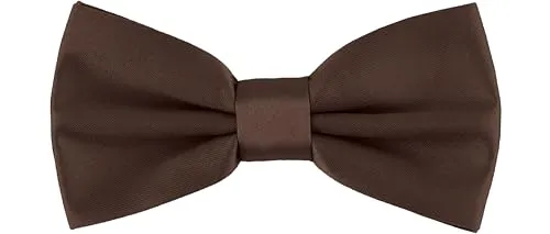 Ladeheid Fliege Kinder Jungen mit einstellbarem Band für Anzug festlich Kinderfliege Mode für Jungs MJ (10cm x 5cm, Brown24)