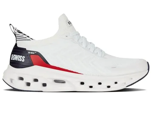 K-Swiss Herren Impulse Trainer Sneaker, White/Navy/RED, 44 EU
