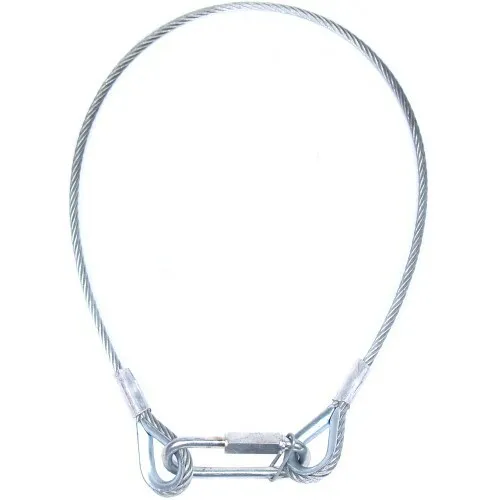 Stahlseil Safety 5mm L=600mm max. 15kg BGV C1 | Neu