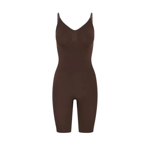 creamy fabrics Damen Figurformender Shapewear Bodysuit mit Shorts – Perfekt unter Kleidern – Starke Kompression für Bauch, Taille & Oberschenkel – Nahtlos & Verstellbare Träger