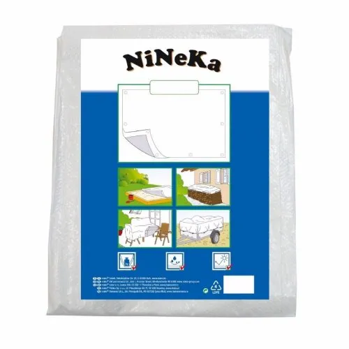 TOP Gewebe Plane Ösenplane Abdeckplane Innen & Außen weiß 1,7x2m