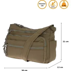 Große Damen Umhängetasche in Olive in grün von Christian Wippermann