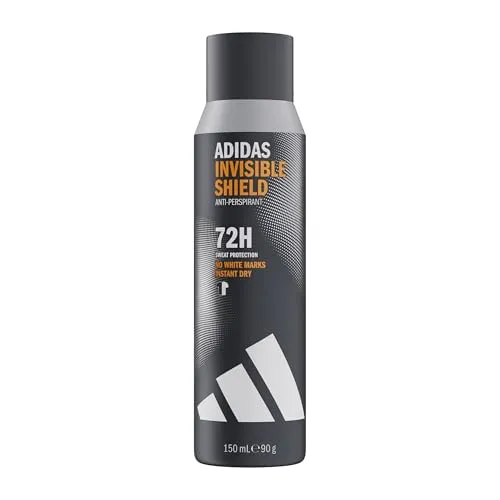 Produktbild adidas Invisible Shield Anti-Transpirant Deodorant Spray für ihn, 72 Stunden Schweiß-Schutz, maskulin-holziger Duft, vegane Formel ohne Alkohol, 150ml