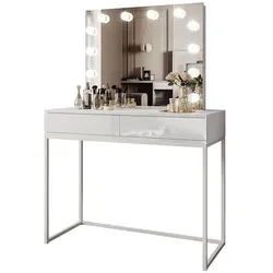 Lookway Schminktisch Weiß Hochglanz in weiß von Lookway