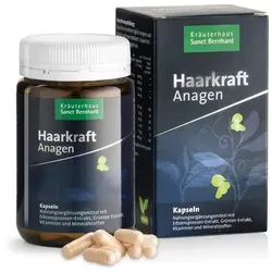 Sanct Bernhard Haarkraft Anagen-Kapseln | 120 Kapseln - Multivitaminpräparate & Mineralien mit Erbsensprossen-Extrakt für kräftiges und gesundes Haar. Enthält Biotin, Selen und Zink zur Unterstützung der Haarerhaltung.