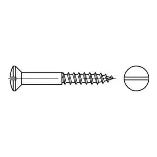 DIN 95 LinsenSenkkopf-Holzschraube 5x20 Messing verchromt - Holzbauschrauben aus Messing, galvanisch verchromt für hohe Korrosionsbeständigkeit - ideal für langlebige Holzverbindungen. Lieferung in praktischer Packung mit 200 Stück.