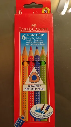 Faber Castell Jumbo Grip 6 Farbstifte Buntstifte wasservermalbar