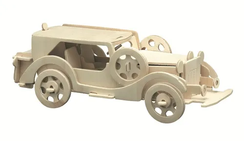 Pebaro 3D-Puzzle Holzbausatz Oldtimer I, 865/1, 46 Puzzleteile