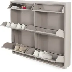 Spinder Design Billy 6 Schuhschrank aus Stahl - Schuhschrank aus Stahl mit 6 Klappen für bis zu 18 Paar Schuhe, platzsparend und robust – ideal für jeden Flur.