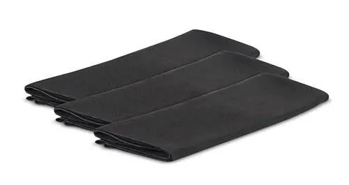 Dynavox Schallplattenreinigungstücher MFC6, antistatische Mikrofaser-Tücher, effektive Staub-Entfernung von Vinyl-Schallplatten, 32 x 32 cm, 3er-Set, schwarz