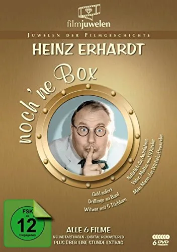 Heinz Erhardt - noch 'ne DVD Box (6 Kultfilme + Bonus-Filmclips) - Entdecken Sie 6 zeitlose Kultfilme mit Bonus-Filmclips in dieser DVD-Box. Ideal für Filmfans und Sammler, die Humor und Nostalgie schätzen.
