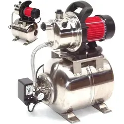 Edelstahl Hauswasserwerk 1200W - 3800L Gartenpumpe - Wasserpumpen mit kraftvoller 1200W Edelstahl-Pumpe, ideal für die Förderung von klarem Wasser. Hohe Förderleistung bis zu 3800 l/h und wartungsfreier Betrieb.