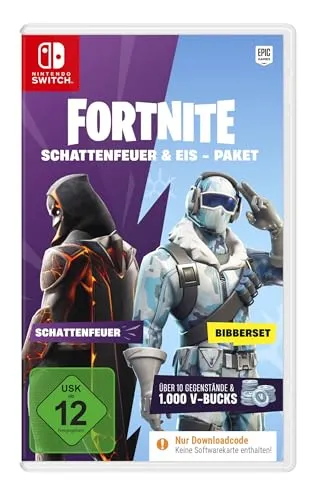 Fortnite - Schattenfeuer & Eis Paket (Downloadcode) für Nintendo Switch - Action & Abenteuer Spiel von Epic Games mit exklusiven Inhalten, ideal für Fortnite-Fans. USK ab 12 Jahren.