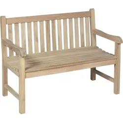 Garden-Pleasure Gartenbank SOLO, 2-Sitzer, wetterfest aus Teakholz - Gartenbank für 2 Personen, wetterfest und aus hochwertigem Teakholz gefertigt. Mit Rückenlehne bietet sie optimalen Komfort und eine maximale Belastbarkeit von 230 kg.