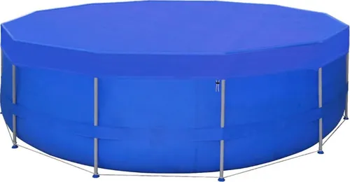 vidaXL Poolabdeckungen 2 Stk. PE Rund 460 cm - Praktisches Set von 2 runden Poolabdeckungen, reißfest und wasserabweisend. Ideal für oberirdische Pools, schützt vor Schmutz und bietet mit Abflusslöchern optimale Belüftung.