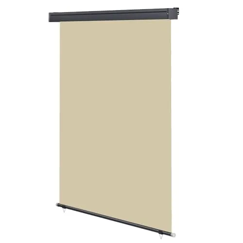 Senkrechtmarkise für Balkon 160x250 cm – Beige Windschutz - Markisen – Ideal für Schatten und Privatsphäre auf Ihrem Balkon, ausziehbar, schnelltrocknend und reißfest für langfristigen Einsatz.