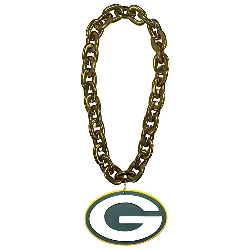 Green Bay Packers Big Logo NFL Fan Chain - Fanartikel für echte Fans, mehrfarbige Kette mit großem Logo der Green Bay Packers – perfekt für jedes Spiel oder als Geschenk!