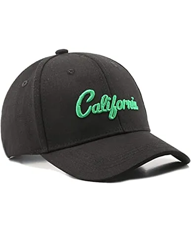 Sporty Baseballcap California USA Travel Cotton Trucker Cap (Schwarz)