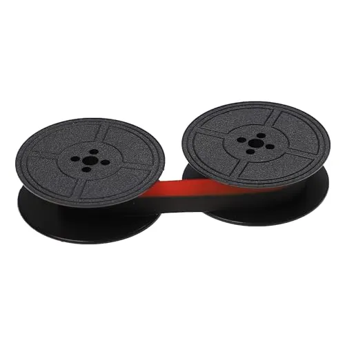 vhbw Farbband Schriftband kompatibel mit Olympia Splendid 33 Typewriter Bondrucker, Nadeldrucker schwarz/rot