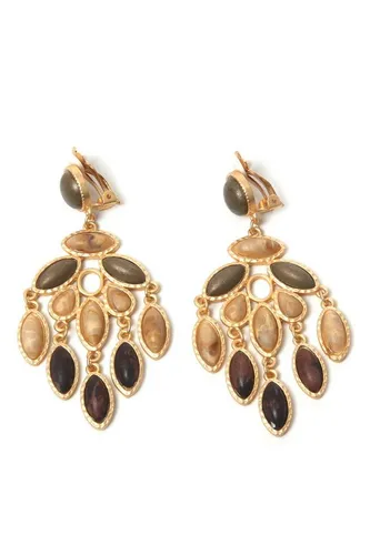 COLLEZIONE ALESSANDRO Paar Ohrclips Rhea in braun von collezione alessandro