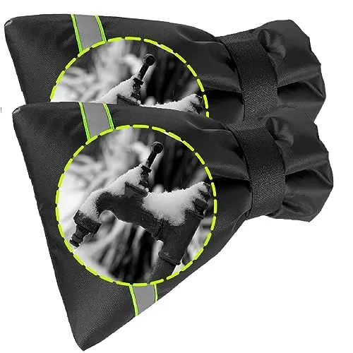 Stück Verdickung Außen Wasserhahn Abdeckung, Wasserdicht, Frostschutz, Kältebeständig, Thermoschutz, Winterfester Beutel - Schwarz 2