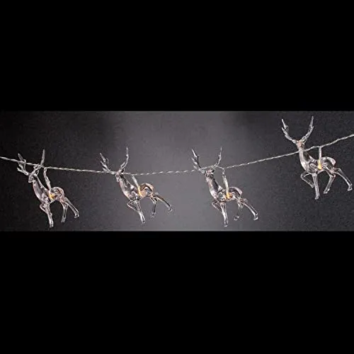 Stück LED Lichterkette Hirsch mit je 10 LED Tolle LED-Lichterkette mit jeweils 10 LED Lichtervorhang Fensterbeleuchtung 2
