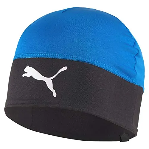 PUMA Kinder teamLIGA Beanie Jr, Electric Blue Lemonade Black, OSFA, Einheitsgröße