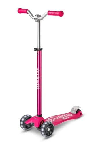 Maxi micro™ Deluxe Pro LED Kinderroller in pink von Micro
