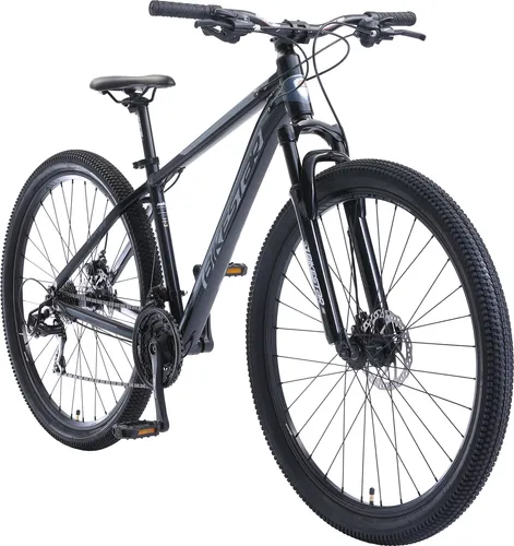 Mountainbike 21 Gang Shimano RD-TY300 für Damen und Herren - 29 Zoll - Fahrrad mit leichtem Aluminiumrahmen, ideal für Alltag und Natur. Mit 21 Gang Kettenschaltung und griffigen Scheibenbremsen für maximale Kontrolle und Fahrvergnügen.