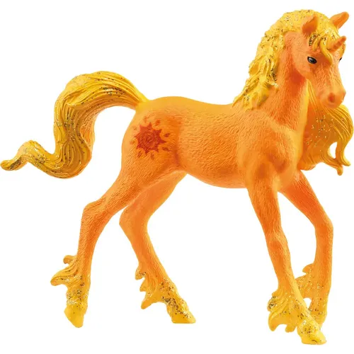 schleich 70796 Sammeleinhorn Sunny - Farbige Sammeleinhorn Spielfigur, mit Glitzerdetails und Tattoo für fantasievolle Geschichten ab 5 Jahren