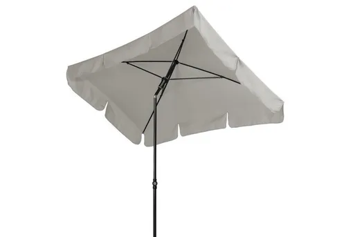 Doppler Sonnenschirm SUN LINE - Grau, B/T ca. 225x120 cm - Hochwertiger Sonnenschirm für Garten, Terrasse und Balkon mit wasser- und schmutzabweisender Polyesteroberfläche. Inklusive Tragetasche und robustem Stahlgestell für optimale Stabilität.