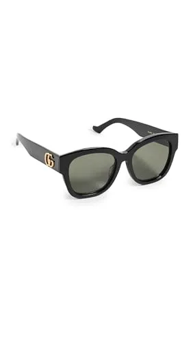 Gucci Damen Plastique Sonnenbrille, Schwarz-Schwarz-Grau, Einheitsgröße, 54/18/150