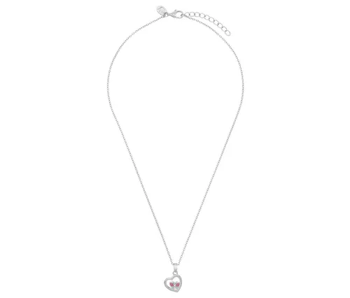 Prinzessin Lillifee Kette mit Anhänger aus 925 Sterling Silber - Kette für Mädchen, 35+3 cm verstellbar, mit funkelnden Zirkonia und Herzanhänger, ideal für kleine Prinzessinnen ab 3 Jahren, kommt in einer eleganten Schmuck Geschenk Box.