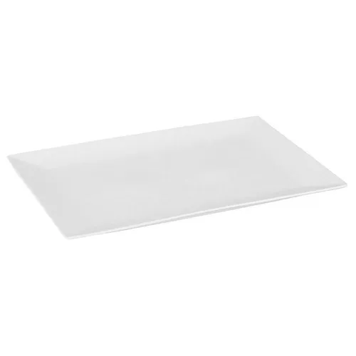 Servierteller Servierplatte Fleischplatte Teller Porzellan Weiss 31,5 x 20 cm