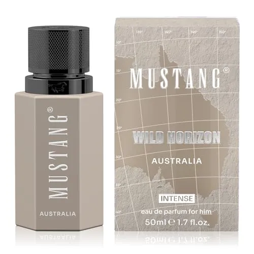 MUSTANG Eau de Parfum WILD HORIZON AUSTRALIA FOR HIM, 50ml - Erleben Sie mit MUSTANG WILD HORIZON AUSTRALIA die Freiheit des Abenteuers. Dieser Duft vereint frische Kopfnoten mit blumiger Eleganz und einer warmen, würzigen Basis. Ideal für den modernen Mann, der das Leben in vollen Zügen genießen möchte.